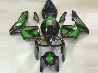 2005-2006 Green & Red Outline CBR600RR Motorcycle Fairings