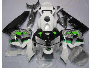 2005-2006 Green Splatter on Gloss Black CBR600RR Motorcycle Fairings
