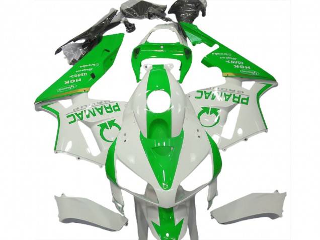 2005-2006 Light Green and White Pramac CBR600RR Motorcycle Fairings