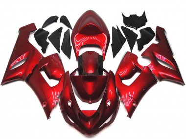 2005-2006 Maroon Red ZX6R Motorcycle Fairings