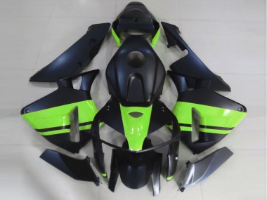 2005-2006 Matte Black & Light Green CBR600RR Motorcycle Fairings