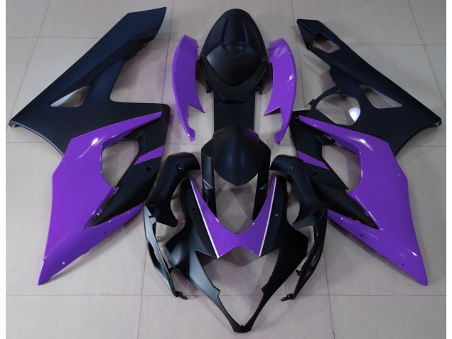 2005-2006 Matte Black & Purple GSXR 1000 Motorcycle Fairings