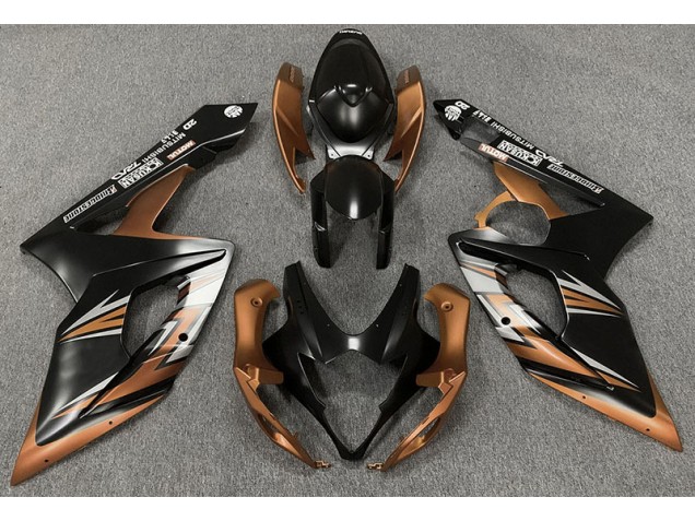 2005-2006 Matte Black and Bronze GSXR 1000 Motorcycle Fairings