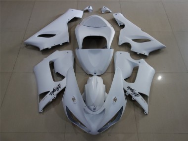 2005-2006 Matte White ZX6R Motorcycle Fairings