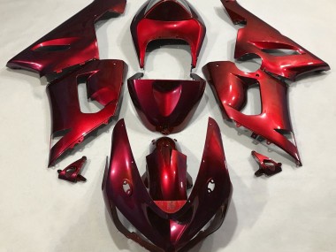 2005-2006 Metallic Red ZX6R Motorcycle Fairings
