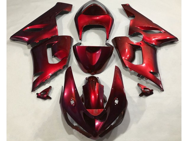 2005-2006 Metallic Red ZX6R Motorcycle Fairings