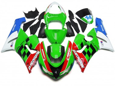 2005-2006 Multi Color Check ZX6R Motorcycle Fairings