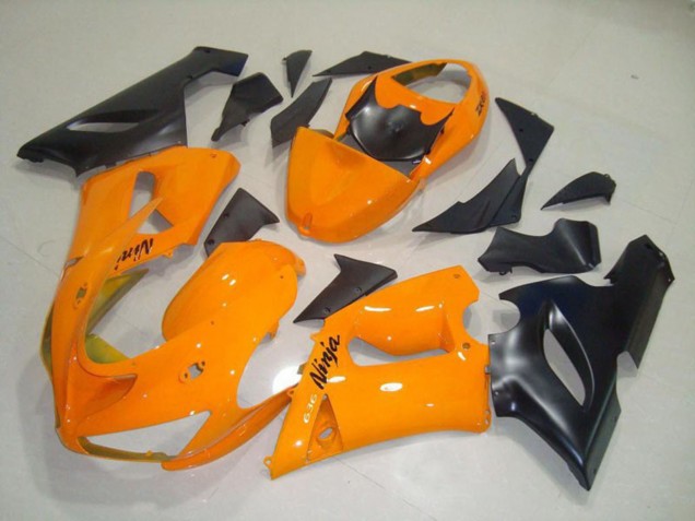 2005-2006 Orange Black ZX6R Motorcycle Fairings