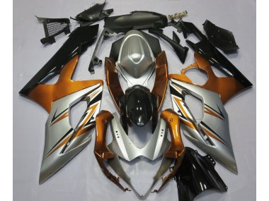 2005-2006 Orange Silver and Black GSXR 1000 Motorcycle Fairings