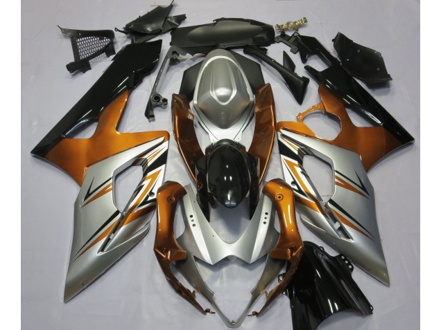 2005-2006 Orange Silver and Black GSXR 1000 Motorcycle Fairings