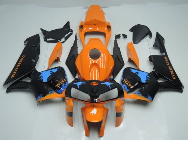 2005-2006 Orange and Black Splatter CBR600RR Motorcycle Fairings