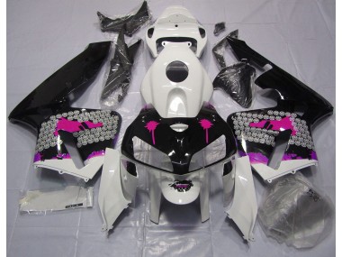 2005-2006 Pink Splatter on Gloss Black CBR600RR Motorcycle Fairings
