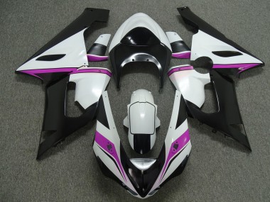 2005-2006 Pink White and Black ZX6R Motorcycle Fairings