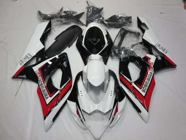 2005-2006 Red Black and White GSXR 1000 Motorcycle Fairings