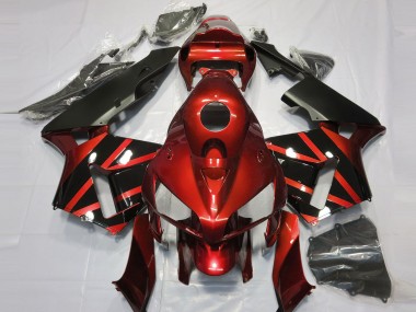2005-2006 Red & Gloss Black Design CBR600RR Motorcycle Fairings