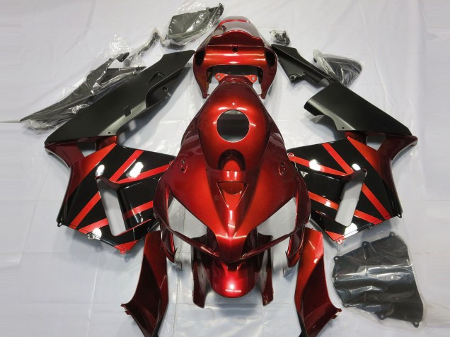 2005-2006 Red & Gloss Black Design CBR600RR Motorcycle Fairings