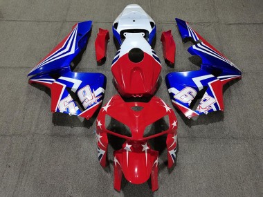 2005-2006 Red White and Blue 69 CBR600RR Motorcycle Fairings