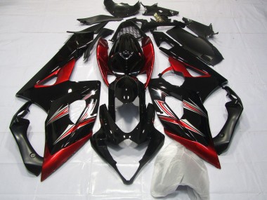 2005-2006 Red and Black Flare GSXR 1000 Motorcycle Fairings