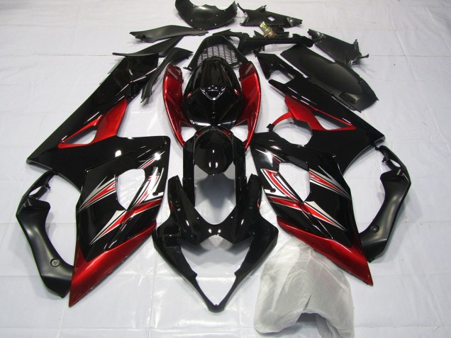 2005-2006 Red and Black Flare GSXR 1000 Motorcycle Fairings