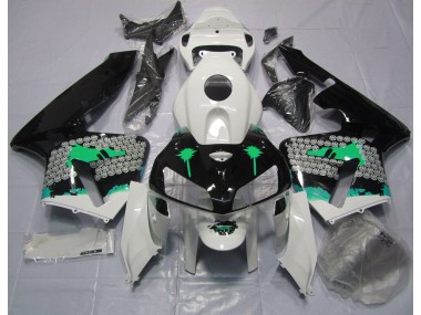 2005-2006 Turquoise Splatter on Gloss Black CBR600RR Motorcycle Fairings