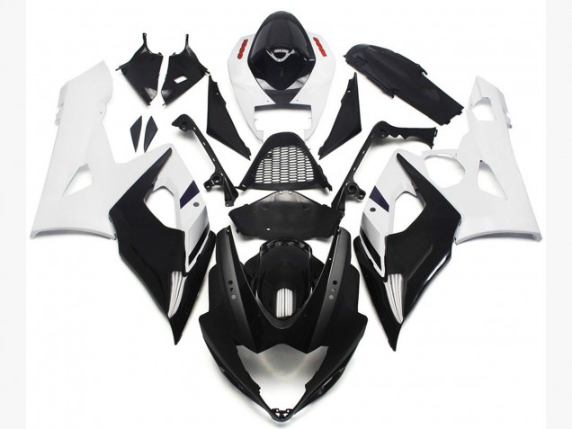 2005-2006 Vibrant Gloss Blue and Matte Black GSXR 1000 Motorcycle Fairings