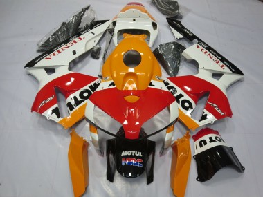 2005-2006 White Repsol CBR600RR Motorcycle Fairings
