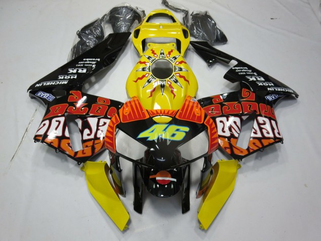 2005-2006 Yellow Rossi CBR600RR Motorcycle Fairings