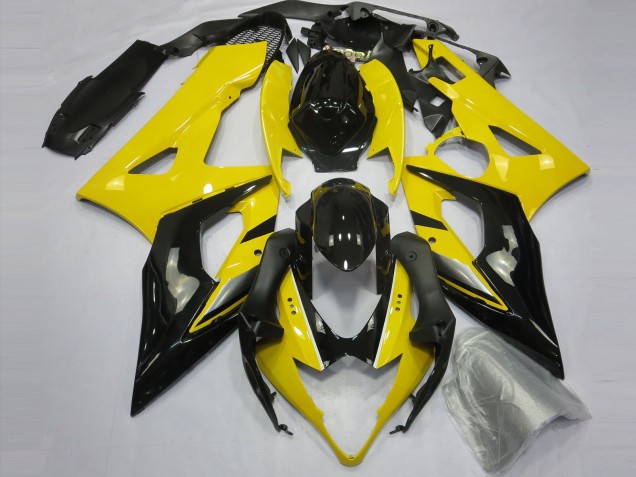 2005-2006 Yellow and Black GSXR 1000 Motorcycle Fairings