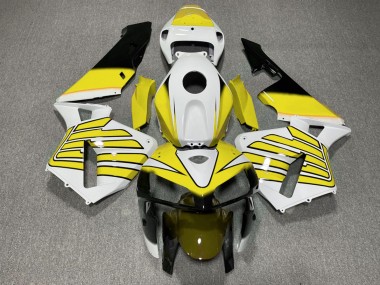 2005-2006 Yellow and White Wings CBR600RR Motorcycle Fairings