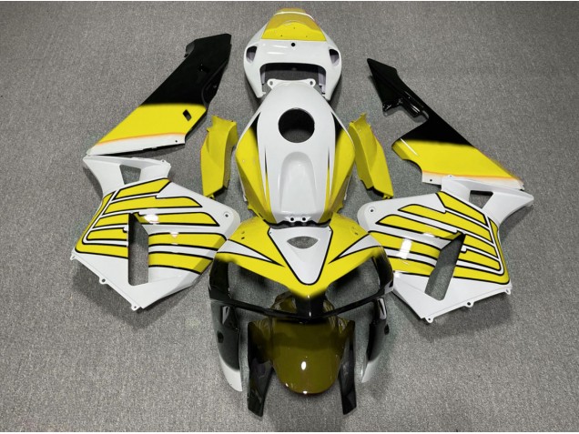 2005-2006 Yellow and White Wings CBR600RR Motorcycle Fairings