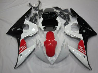 2005 Black White and Red R6 Motorcycle Fairings
