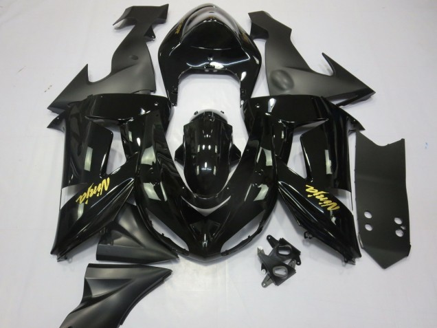2006-2007 Black and Gold ZX10R Motorcycle Fairings