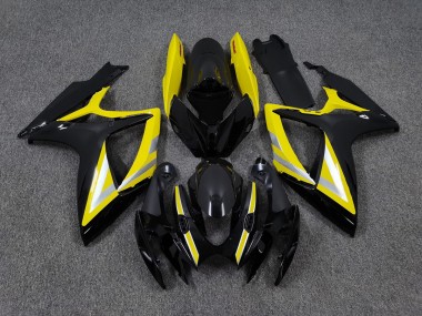 2006-2007 Black and Yellow OEM Style GSXR 600-750 Motorcycle Fairings