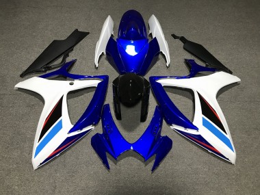 2006-2007 Blue White and Black GSXR 600-750 Motorcycle Fairings