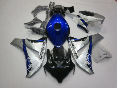2006-2007 Blue and Silver TBR CBR1000RR Motorcycle Fairings