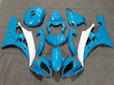 2006-2007 Blue and White with Pearl R6 Motorcycle Fairings