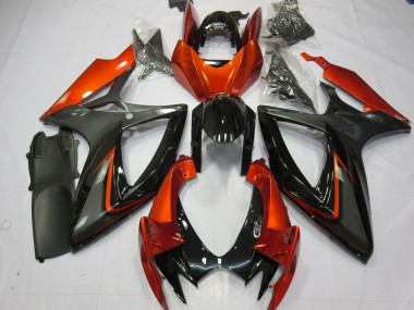 2006-2007 Burnt Orange and Grey GSXR 600-750 Motorcycle Fairings