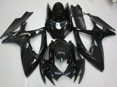 2006-2007 Gloss Black GSXR 600-750 Motorcycle Fairings