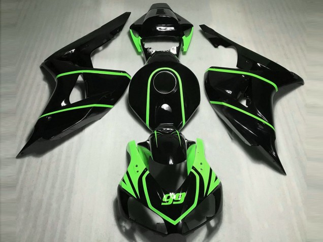 2006-2007 Gloss Black High Viz Green CBR1000RR Motorcycle Fairings
