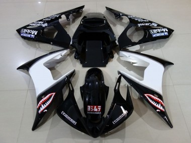 2006-2007 Gloss Black & Logos R6 Motorcycle Fairings
