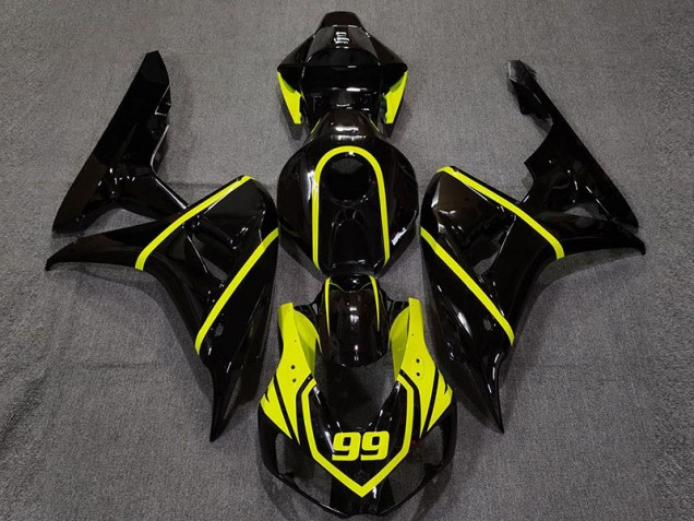 2006-2007 Gloss Black and Bright Yellow CBR1000RR Motorcycle Fairings