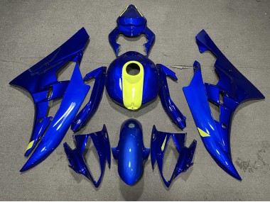 2006-2007 Gloss Blue & High Vis Yellow R6 Motorcycle Fairings