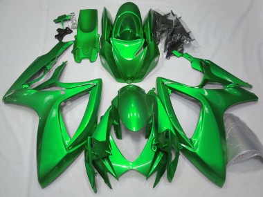 2006-2007 Gloss Green Plain GSXR 600-750 Motorcycle Fairings