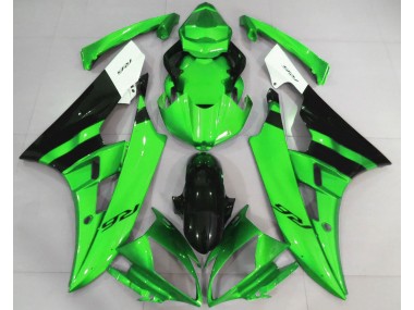 2006-2007 Gloss Green and Black R6 Motorcycle Fairings