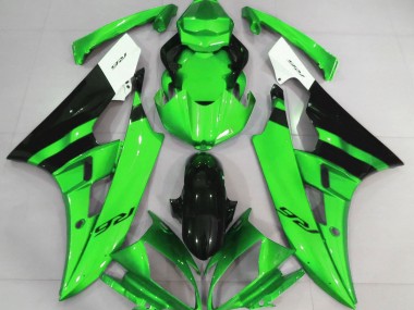 2006-2007 Gloss Green and Black R6 Motorcycle Fairings