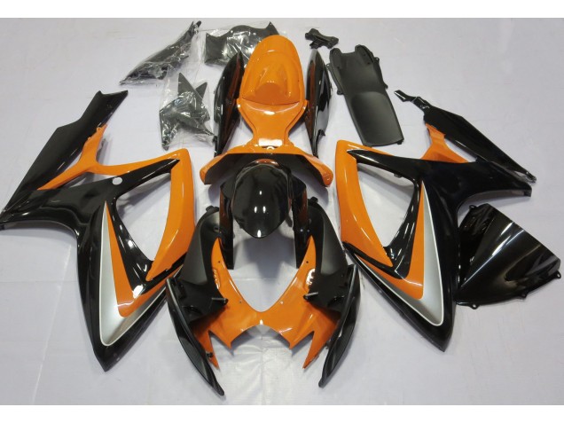 2006-2007 Gloss Orange Debadged GSXR 600-750 Motorcycle Fairings