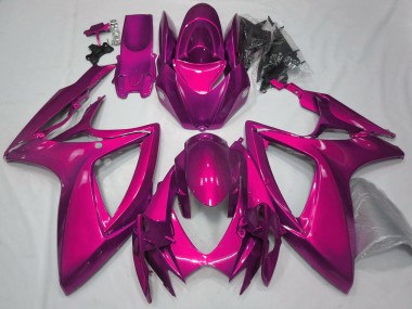 2006-2007 Gloss Pink Plain GSXR 600-750 Motorcycle Fairings