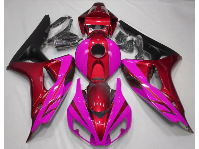 2006-2007 Gloss Red and Pink CBR1000RR Motorcycle Fairings