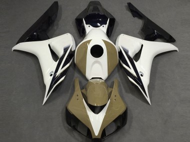 2006-2007 Gloss White Tan Black CBR1000RR Motorcycle Fairings