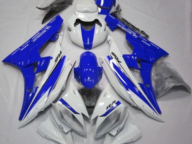 2006-2007 Gloss White and Blue R6 Motorcycle Fairings